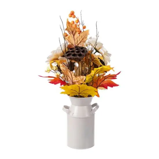 Glitzhome® 22" Fall Dahlia, Lotus Pod and Berry Centerpiece {8}