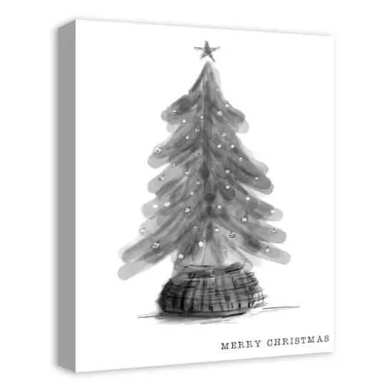 Neutral Christmas Tree Canvas Wall Art {5}