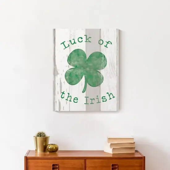 Luck Irish Clover 16" x 20" Canvas Wall Art {5}