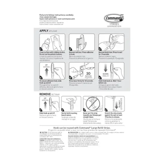 Command&trade; White Large Designer Hooks Value Pack {13}