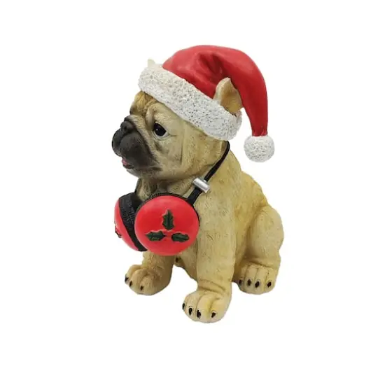 5.5" Bulldog in Santa Hat Tabletop Décor by Ashland® {3}