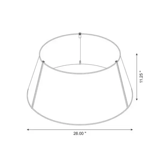 Glitzhome&reg; 26" Hammered Metal Tree Collar Silver {9}