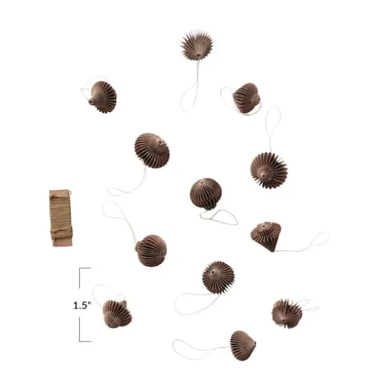Hello Honey&reg; Paper Honeycomb Ornaments with String DIY Garland Brown {4}