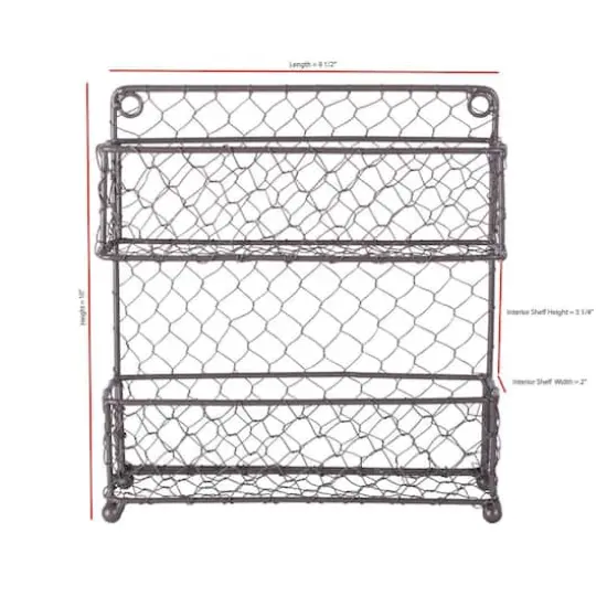 DII&reg; 10" 2 Tier Chicken Wire Spice Rack {3}