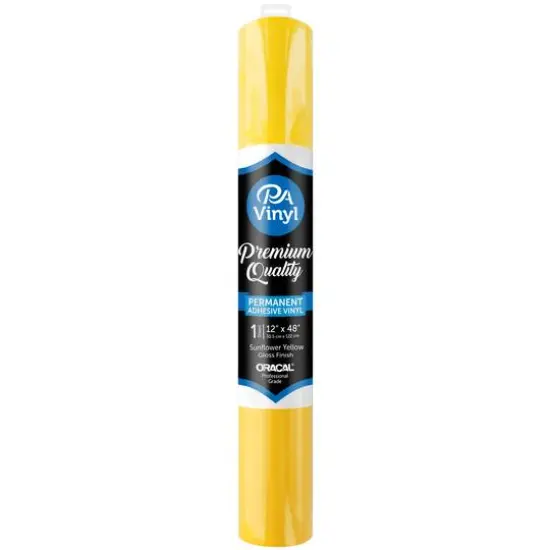 PA Vinyl Gloss Permanent Adhesive Vinyl Sunflower Yellow {1}