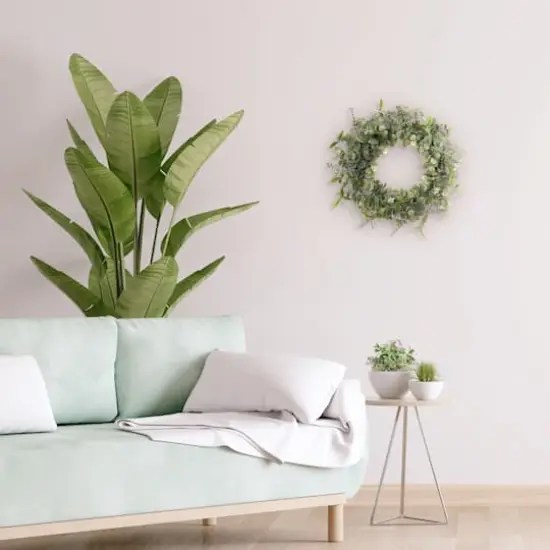 24" Spring Eucalyptus Wreath {5}