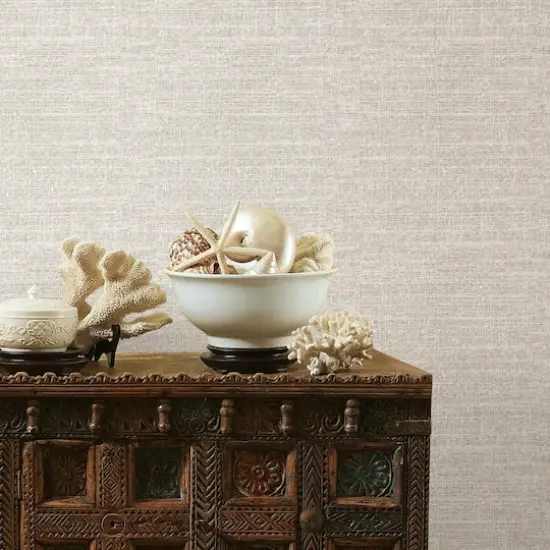RoomMates Tweed Peel & Stick Wallpaper Beige {4}