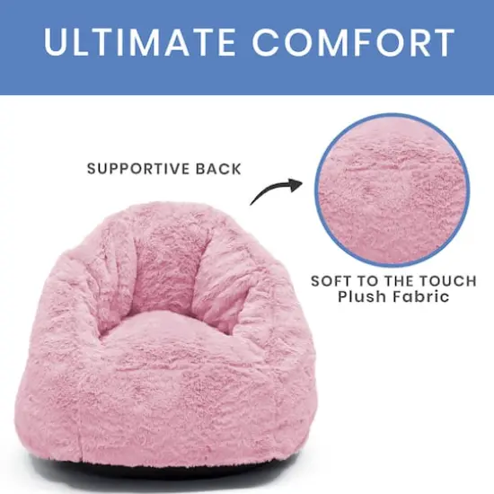 Delta Children 27" Cozee Fluffy Chair Pink {6}