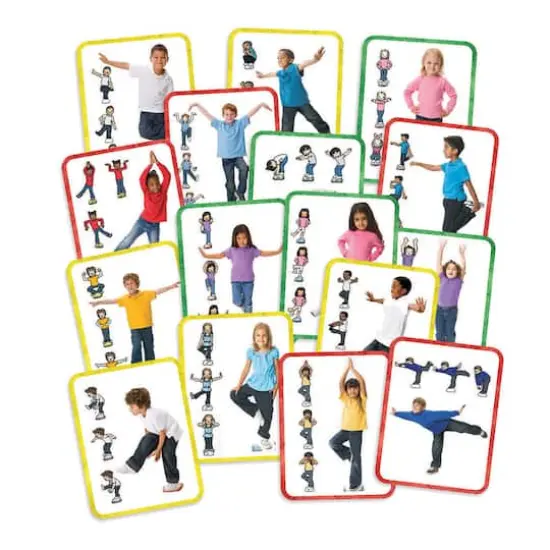 Roylco&reg; Body Stepping Stones Exercise Cards {1}