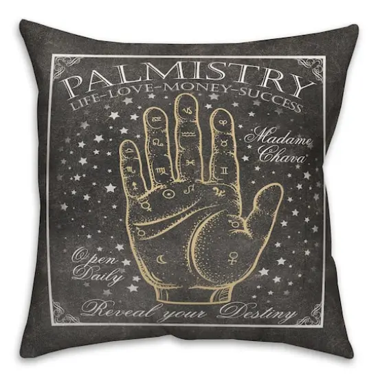Palmistry Sign 4 18" x 18" Throw Pillow {1}