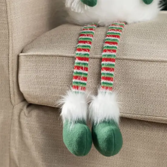 Glitzhome&reg; 21"H Christmas Fabric Yeti Shelf Sitter {7}