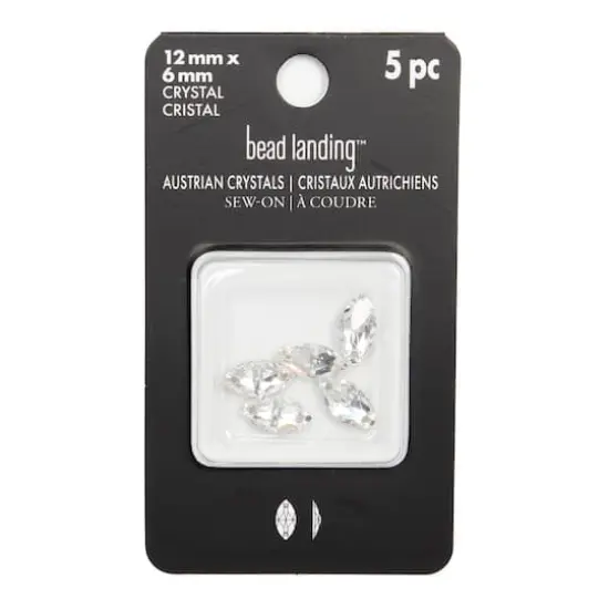 12mm Navette Sew-On Austrian Crystals by Bead Landing™, 5ct. {4}
