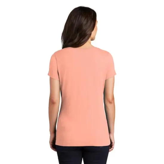 District&reg; Women's Perfect Tri&reg; V-Neck T-Shirt Heathered Dusty Peach {5}