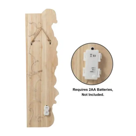 Glitzhome® 41.75" Lighted Wooden Christmas Stack Snowman Porch Decor with Timer {8}