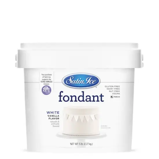 Satin Ice&trade; White Vanilla Fondant, 5lb. {1}