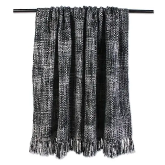 DII&reg; Mineral Gray Variegated Acrylic Woven Throw {5}