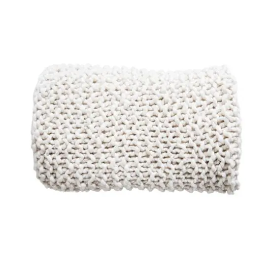 Hello Honey&reg; Cream Acrylic Chunky Knit Throw Blanket {1}