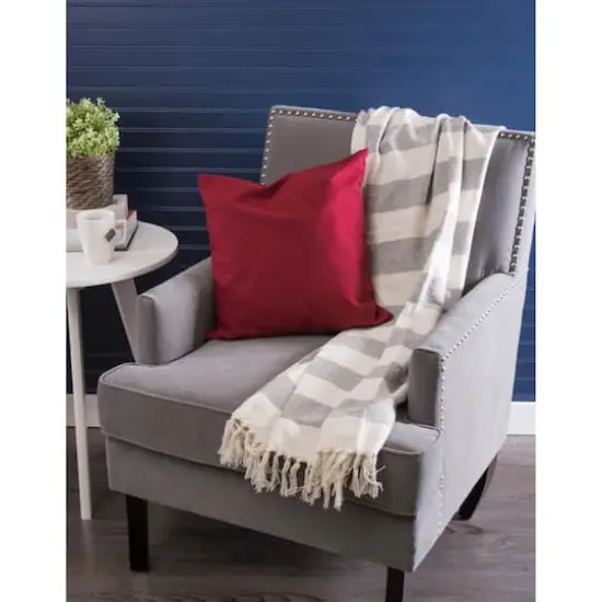 DII&reg; Gray & Off White Cabana Stripe Throw {5}