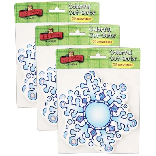 Carson Dellosa Education Snowflakes Cut-Outs, 3 Packs of 36 {1}