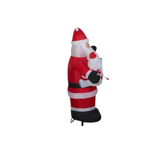 6ft. Animated Airblown&reg; Inflatable Christmas Swaying Santa with Polar Bear {5}
