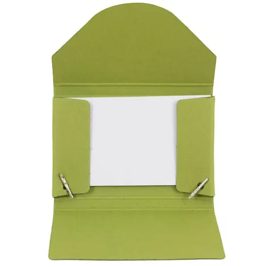 JAM Paper Kraft Ecoboard Business Card Case with Round Flap Lime Green {5}
