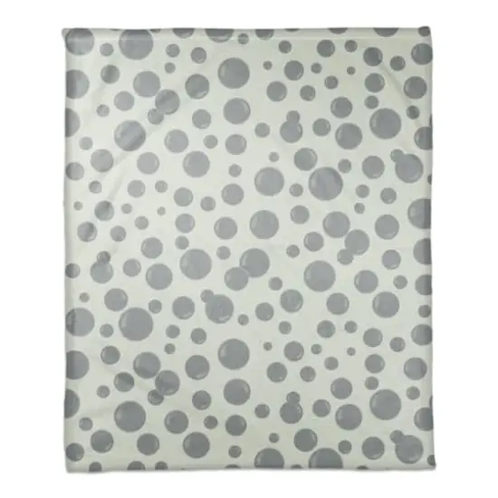 Bubbles All Over Coral Fleece Blanket Green {1}
