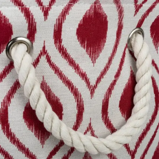 DII&reg; 15" Round Ikat Fabric Bin Barn Red {4}