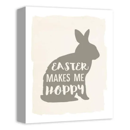 Easter Makes Me Hoppy 1 11" x 14" Canvas Wall Art {3}