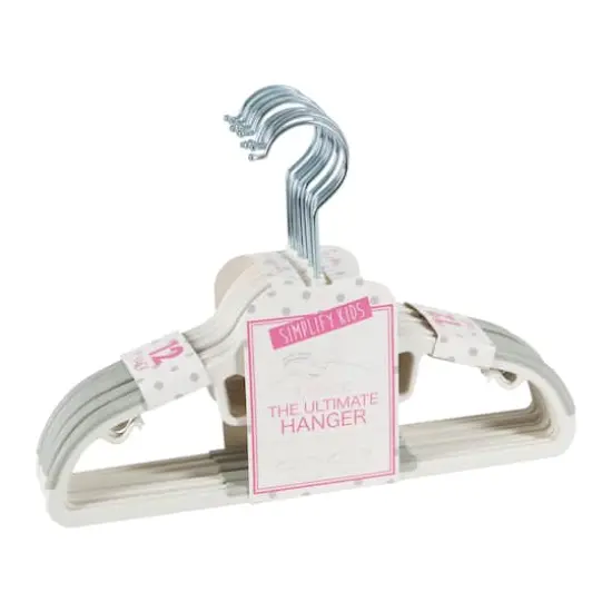 Simplify Kids Collar Saver Ultimate Hangers, 12ct. White {1}