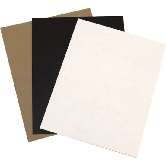 Grafix Medium Weight Chipboard Assorted 8.5"x11" 15/Pkg- {3}