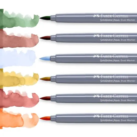 Faber-Castell&reg; Goldfaber Aqua Tuscany Dual-Tip Marker Set {7}