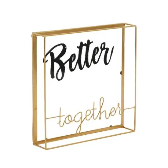 10" Gold Contemporary Better Together D&eacute;cor Sign {1}