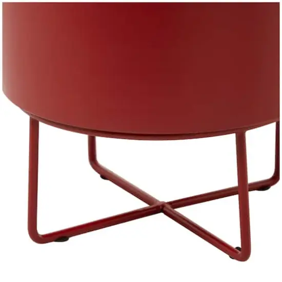 CosmoLiving by Cosmopolitan Red Metal Planter Set {4}