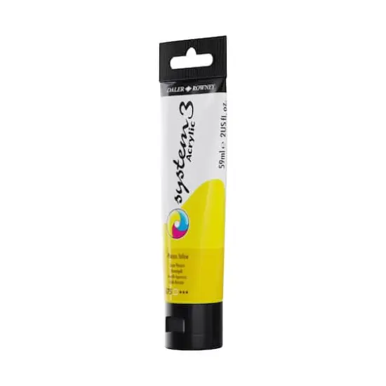 Daler-Rowney&reg; Original System 3 Acrylic Paint, 59mL 675 Process Yellow {5}