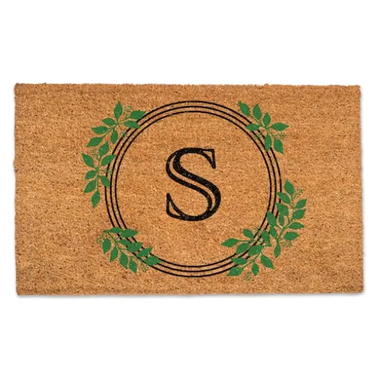 Laurel Circle Monogram Door Mat S {1}