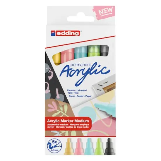 edding&reg; 5100 Medium Pastel Acrylic Marker Set {1}
