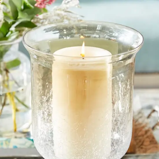 14" Brown Glass Traditional Candle Holder {8}