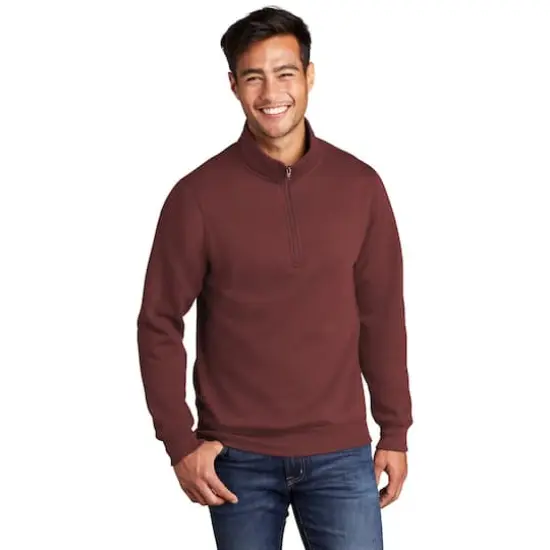 Port & Company&reg; Core Fleece 1/4 Zip Pullover Sweatshirt Maroon {4}