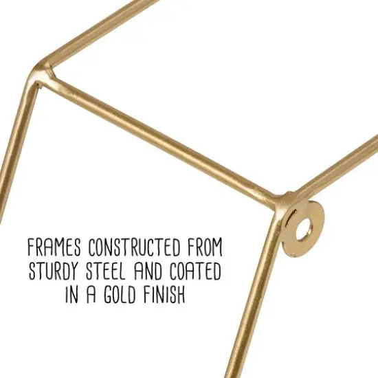 Honey Can Do 12" Gold Hexagonal Decorative Metal Wall Shelves {12}