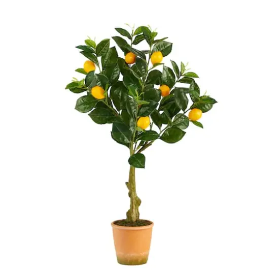 28'' Potted Lemon Artificial Tree {1}