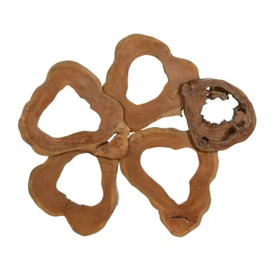 Brown Teak Wood Rustic Wall Decor 37" x 42" x 4" {3}