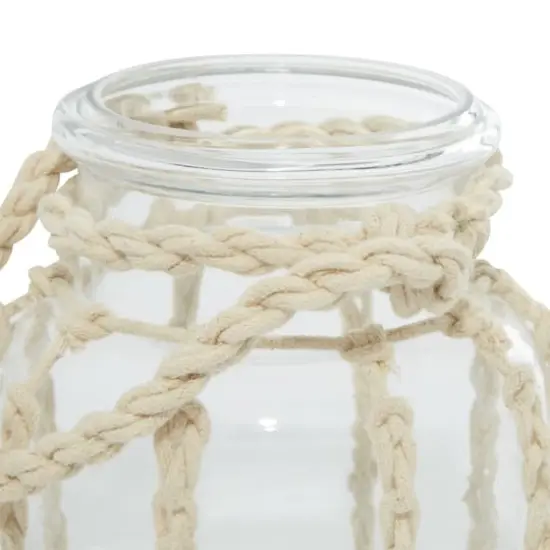 White Glass Coastal Lantern, 6" x 6" x 6" {5}