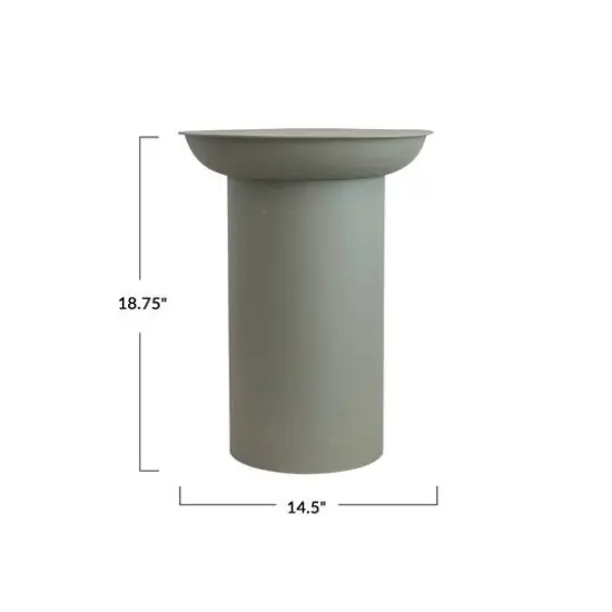 Hello Honey&reg; 19" Modern Textured Metal Side Table Gray {7}