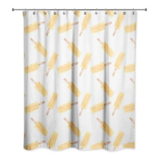 Orange Popsicle Pattern 71" x 74" Shower Curtain {1}