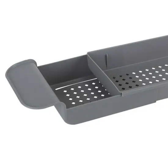 Bath Bliss Gray Expandable Non-Slip Bathtub Caddy {8}