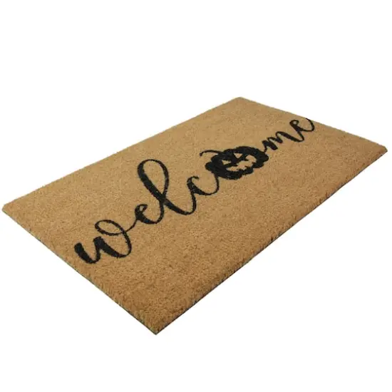 Natural Coir Pumpkin Welcome Halloween Doormat {4}