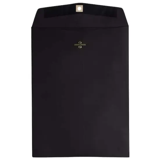JAM Paper 9" x 12" Smooth Black Open End with Clasp Catalog Envelopes {1}