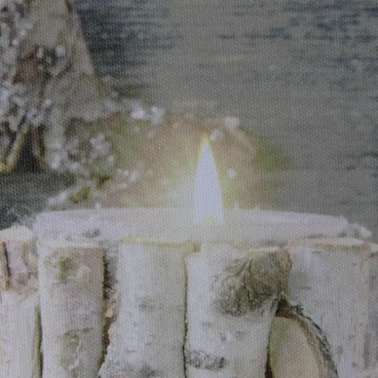 LED Lighted Country Rustic Winter Christmas Canvas Wall Art {8}