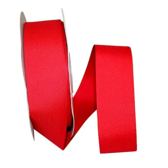 The Ribbon Roll 1.5" x 50yd. Soliterra Taffeta Solid Ribbon Red {1}
