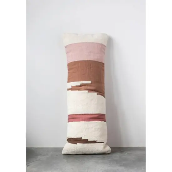 Hello Honey&reg; Multicolor Kilim Handwoven Cotton Lumbar Pillow {4}